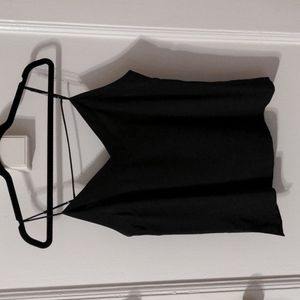 Cuyana Black Silk Tank in Medium
